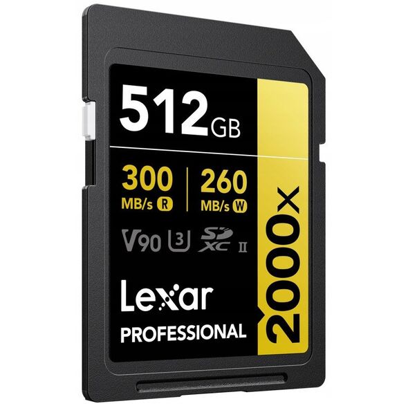 Lexar SDXC Pro 2000X UHS-II U3 R300/W260 (V90) 512GB