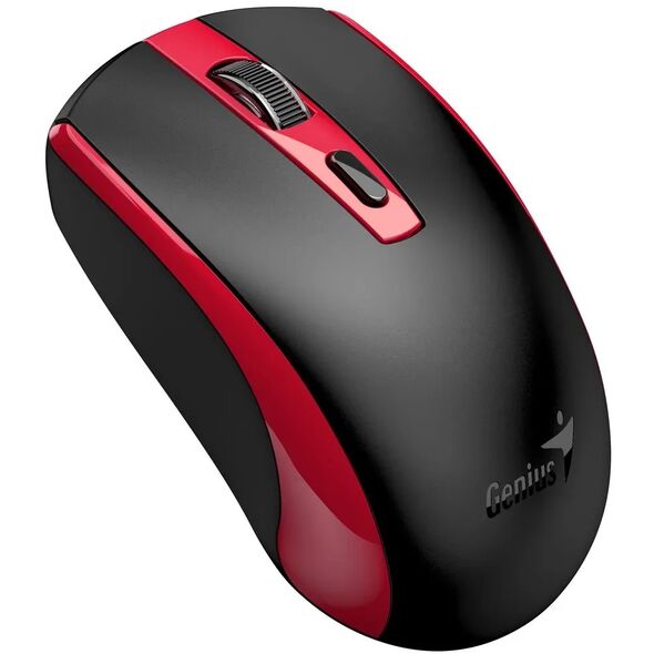 Mysz bezprzewodowa, Genius ECO-8150, czarno-czerwona, optyczna, 1200DPI