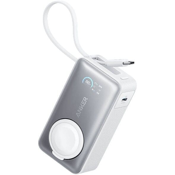 Anker MagGo Powerbank, Weiß, USB-C, Apple Watch, 10.000 mAh, A1657H21