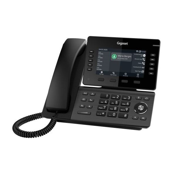 GIGASET P855BW IP PRO IP Tischtelefon 12,7 cm 5 Zoll TFT-Farbdisplay 3x USB Bluetooth WLAN Anschluss f�r P800 KEY PRO Ex. Module PoE