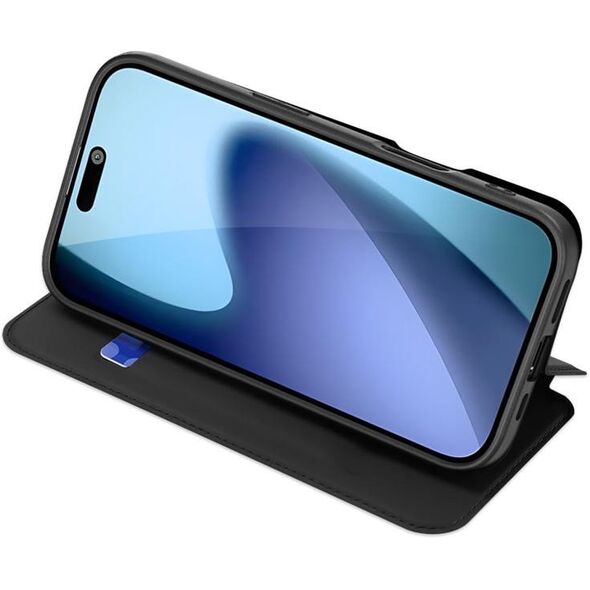 Etui Dux Ducis Skin Pro na iPhone 17 z klapką i miejscem na kartę - czarne