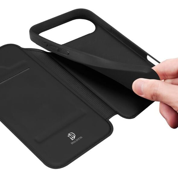 Etui Dux Ducis Skin Pro na iPhone 17 Air z klapką i miejscem na kartę - czarne