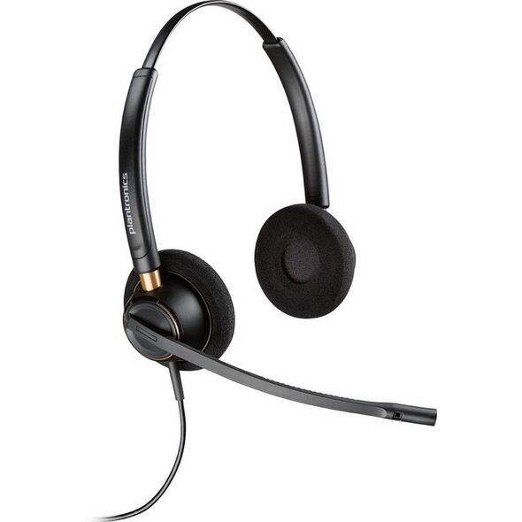 POLY EncorePro HW520 Binaural Wired Headset, USB-A, Black