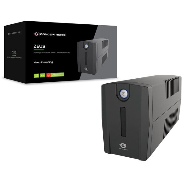 CONCEPTRONIC ZEUS USV 850VA 480W 2xUK Sockets HID,USB,RJ45