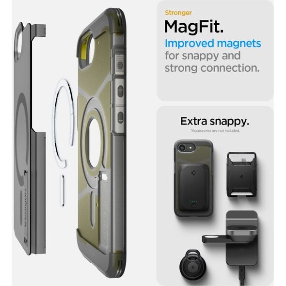 Etui Spigen Tough Armor Mag MagSafe Apple iPhone 16e Frost Black