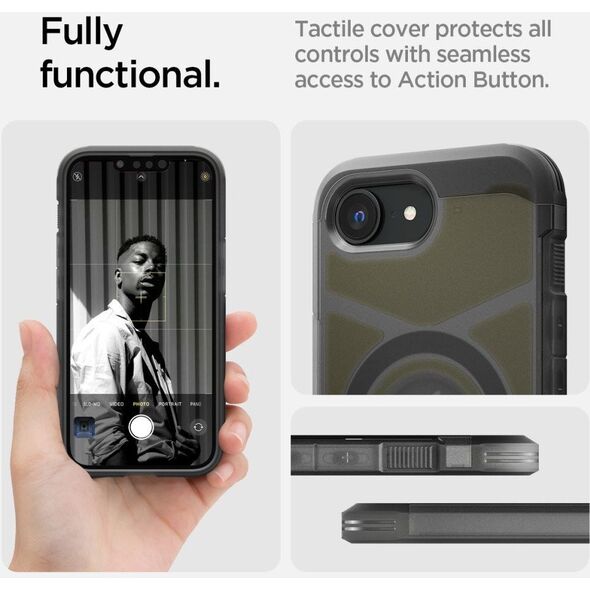 Etui Spigen Tough Armor Mag MagSafe Apple iPhone 16e Frost Black