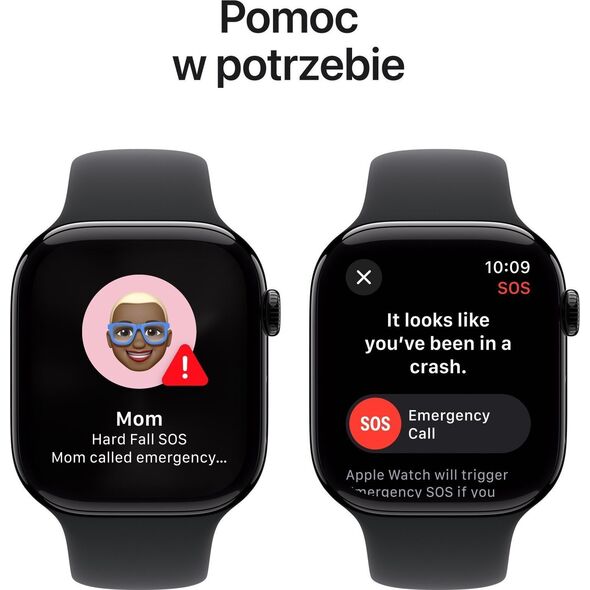 Išmanusis laikrodis Apple Watch Series 10 GPS + Cellular 46mm Jet Black Aluminium Case with Black Sport Band - M/L