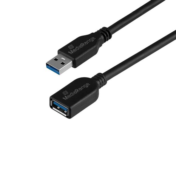 MediaRange USB Extension Cable, USB-A Plug to USB-A Socket, USB 3.0, 5 GB/s Data Transfer Rate, 5m, Black (MRCS241) έως 12 άτοκες Δόσεις