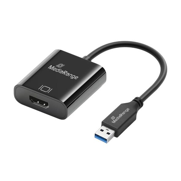 MediaRange USB-A to HDMI Audio and Video Converter, 20cm, Black (MRCS232) έως 12 άτοκες Δόσεις