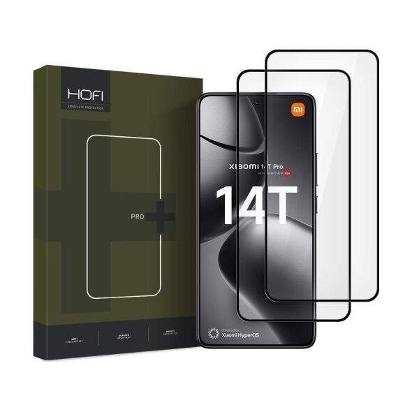 Hofi Szkło hartowane Hofi Glass Pro+ Xiaomi 14T / 14T Pro Black [2 PACK]