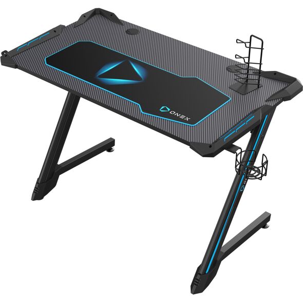 Onex | RGB Gaming Desk w/Cup holder, headset hook, Gamepad holder, 114cm(w) | GD1200Z | Black