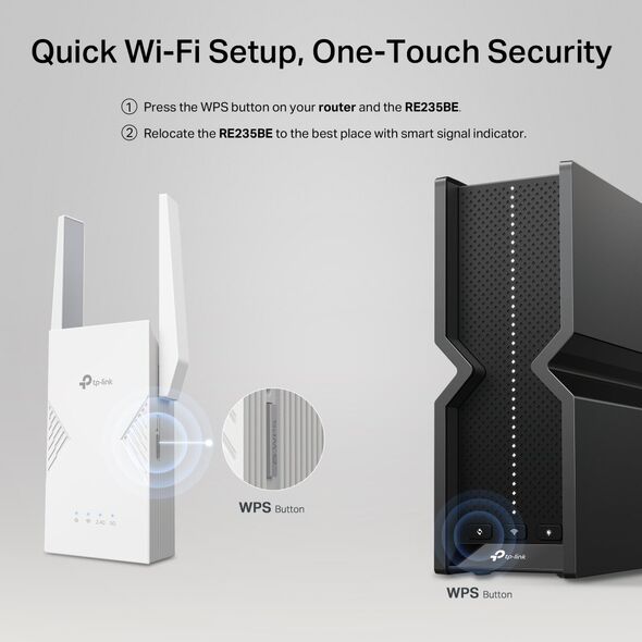TP-Link RE235BE BE3600 Dual-Band Wi-Fi 7 WLAN Repeater