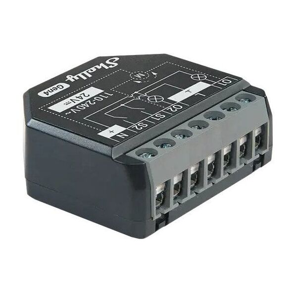Shelly Relais "2PM Gen4" WLAN max. 16A 2 Kanäle BT Matter Zigbee Messfunktion Unterputz