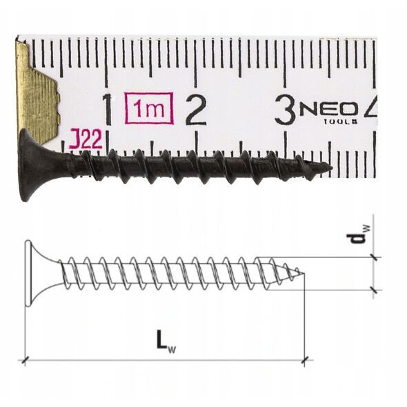 WKRĘTY DO PŁYT KARTONOWO-GIPSOWYCH BGD-35035*P100 KLIMAS