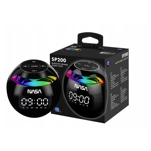 Głośnik Bluetooth 5.0 Nasa Sp200 2x Alarm Budzik + Lampa Lampka Rgb Led / Nasa Sp200
