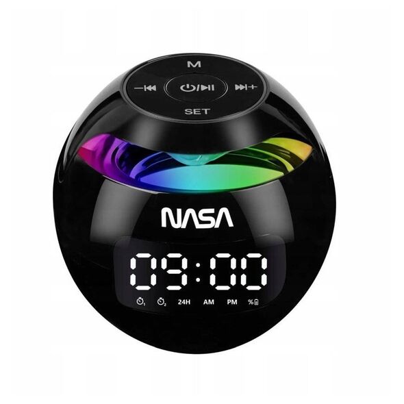 Głośnik Bluetooth 5.0 Nasa Sp200 2x Alarm Budzik + Lampa Lampka Rgb Led / Nasa Sp200