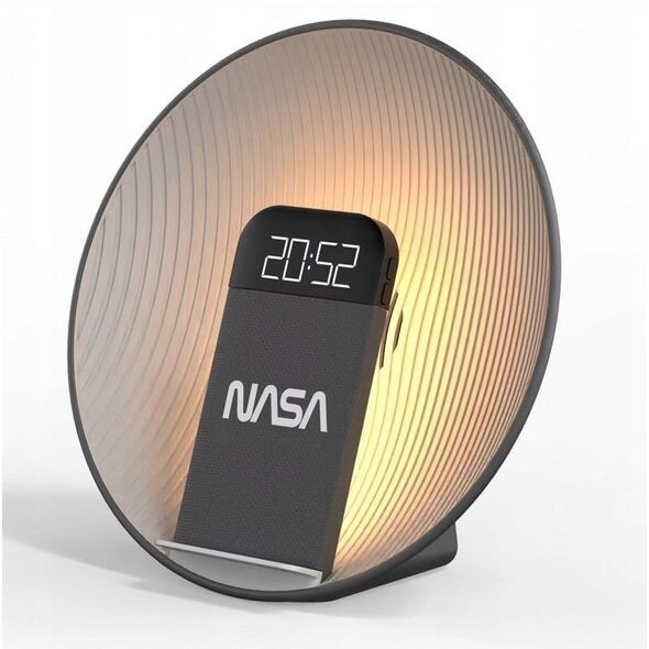 Głośnik Bluetooth Zegar Ładowarka Qi Lampa Led Biały Szum Alarm Nasa Spc600 / Nasa Spc600