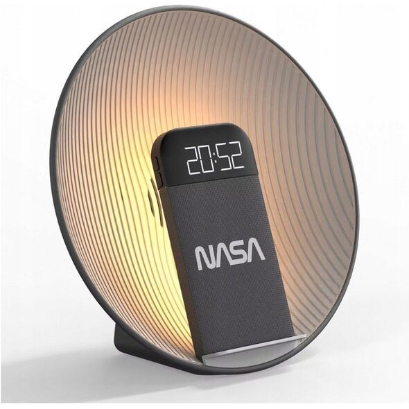 Głośnik Bluetooth Zegar Ładowarka Qi Lampa Led Biały Szum Alarm Nasa Spc600 / Nasa Spc600