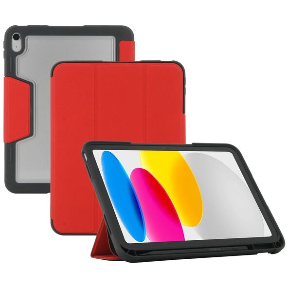 Mobilis 062008 etui na tablet 27,9 cm (11") Etui z klapką Czarny, Czerwony, Przezroczysty