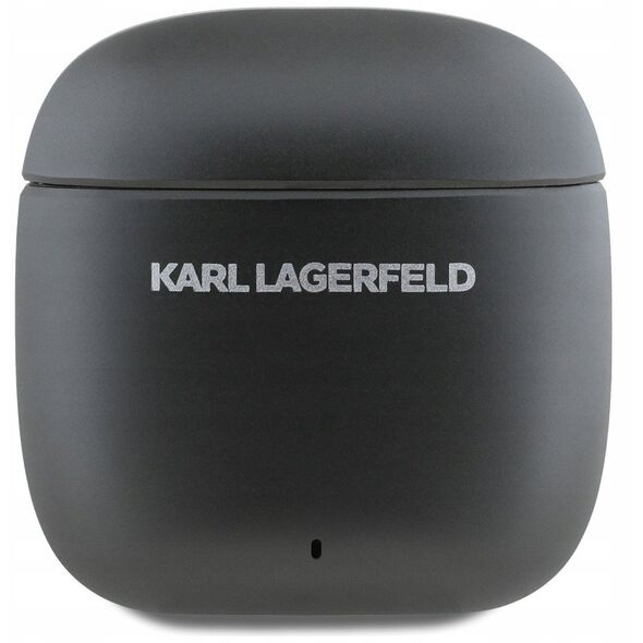 Bezprzewodowe słuchawki dokanałowe Karl Lagerfeld Metal Printed Logo TWS ANC/ENC Bluetooth 5.4 (czarne)