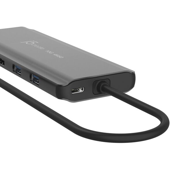 j5create JCD398-N stacja dokująca Przewodowa USB 3.2 Gen 2 (3.1 Gen 2) Type-C Szary