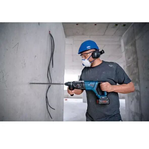 BOSCH ασύρματο περιστροφικό σφυρί GBH 18V-28 D Professional solo, 18Volt (μπλε/μαύρο, χωρίς μπαταρία και φορτιστή)