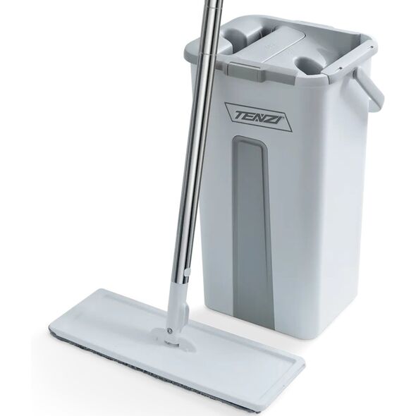 TENZI MOP Płaski Z Wyciskaczem - Mop Z Wiadrem Dwukomorowym