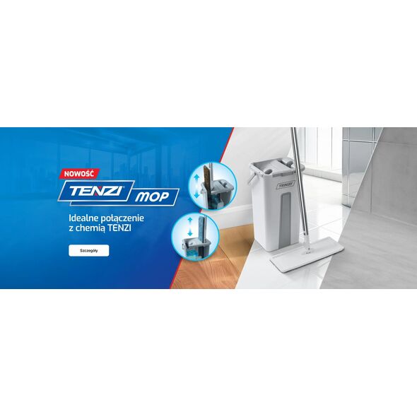 TENZI MOP Płaski Z Wyciskaczem - Mop Z Wiadrem Dwukomorowym
