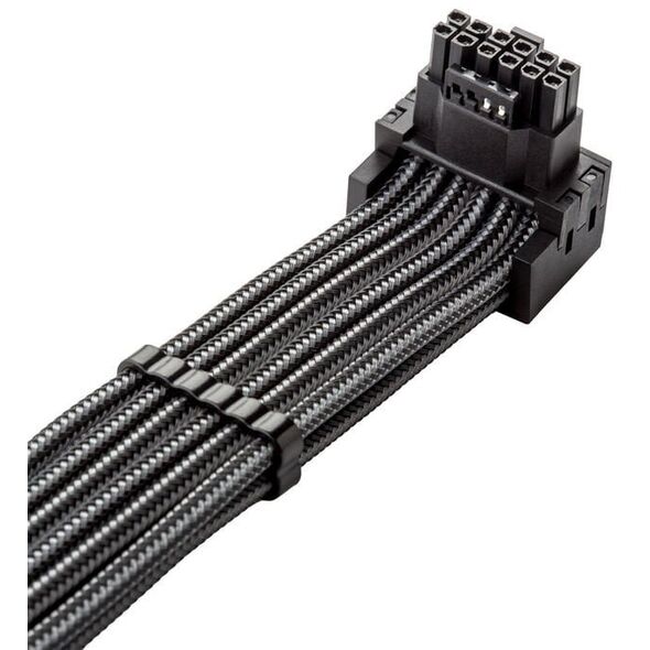 CableMod C-Series Pro Anschlusskabel - Variante A, 90, 16-Pin zu 2x 8-Pin PCIe, carbon