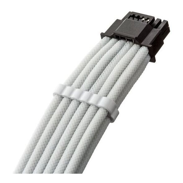 CableMod C-Series Pro ModMesh 12V-2x6-Kabel, Sleeved, 16-Pin zu 2x 8-Pin, fr Corsair Type 4 und 3 PSUs - wei, 60cm