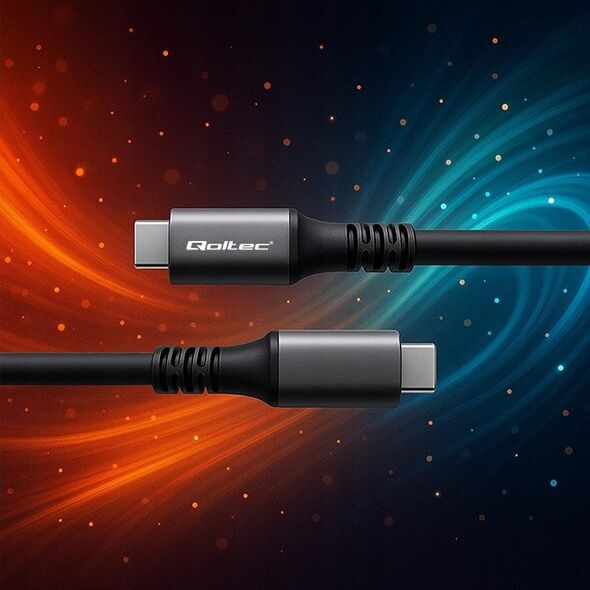 Kabel USB4 Ultra-Fast | USB-C PD 240W | Thunderbolt 3/4 | 4K |   40Gb/s | 1m | Czarny