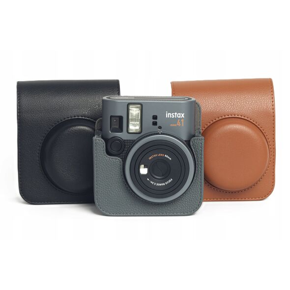Futerał Etui Pokrowiec Case Na Aparat Do Aparatu Fujifilm Instax Mini 41 / Brązowy