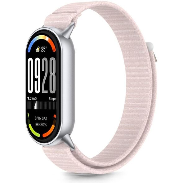 TECH-PROTECT NYLON STRIPE XIAOMI SMART BAND 8 / 9 / 10 / NFC PINK/GREY