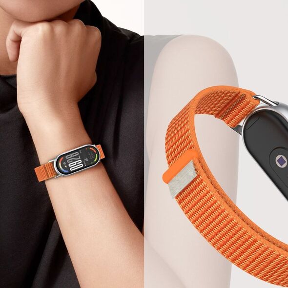 TECH-PROTECT NYLON STRIPE XIAOMI SMART BAND 8 / 9 / 10 / NFC PINK/GREY