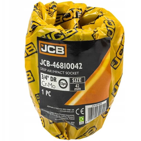 JCB Βαθύ κρουστικό καρυδάκι 3/4" 42mm (12-γωνιακό)