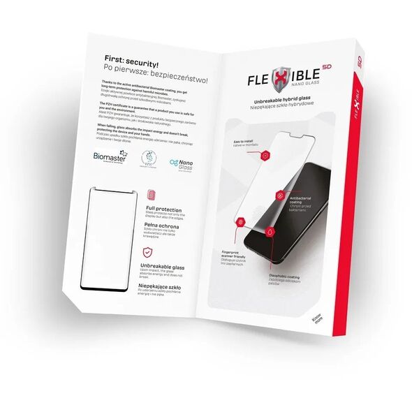 Szkło hybrydowe do Samsung A12 Forcell Flexible 5D czarne
