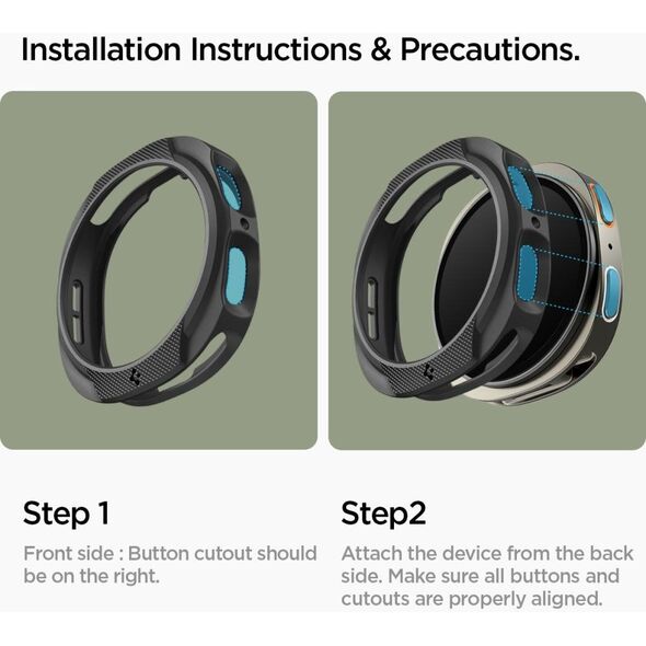 SPIGEN LIQUID AIR SAMSUNG GALAXY WATCH 8 (44 MM) MATTE BLACK