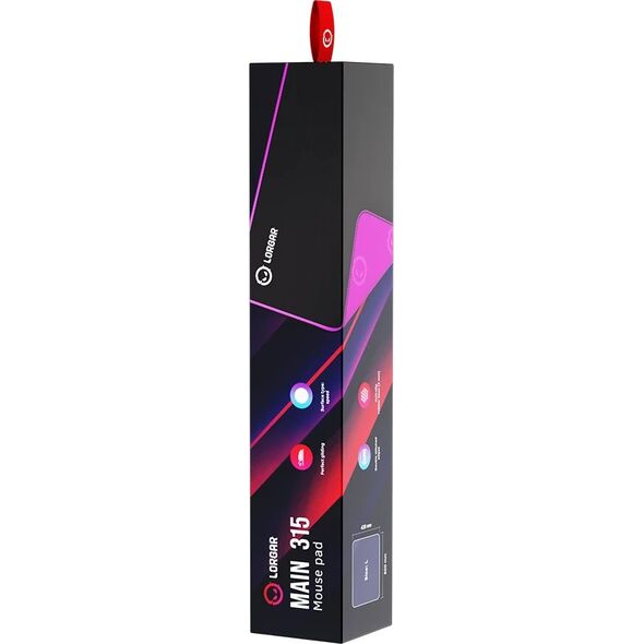 Podkładka Lorgar LORGAR Mousepad Main 315  500mmx420mmx3mm/High-speed/Black retail