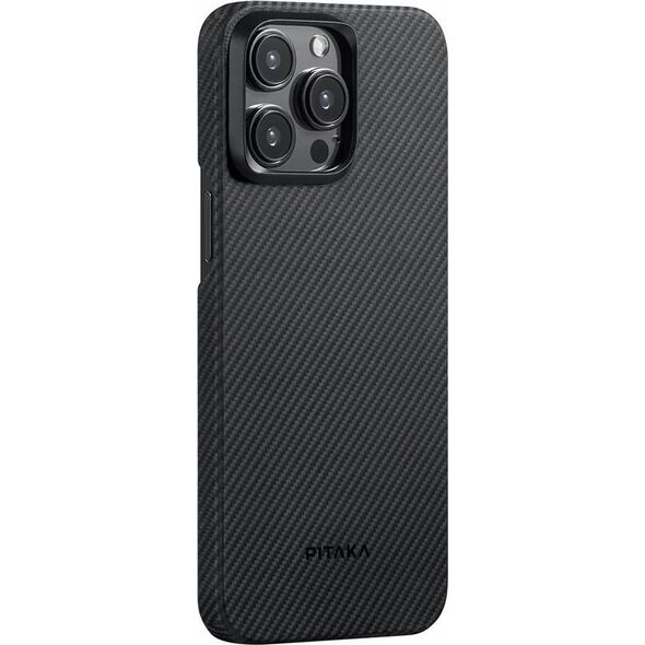 Θήκη Pitaka MagEZ 4 600D, μαύρο/γκρι twill - iPhone 15 Pro