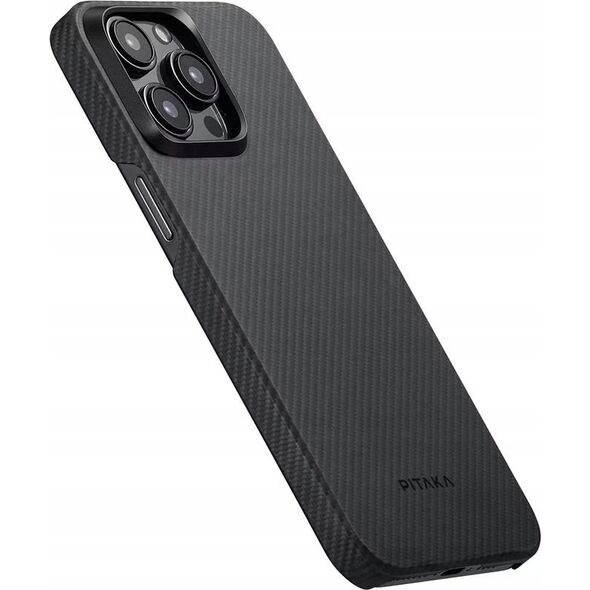 Θήκη Pitaka MagEZ 4 600D, μαύρο/γκρι twill - iPhone 15 Pro