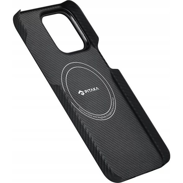 Θήκη Pitaka MagEZ 4 600D, μαύρο/γκρι twill - iPhone 15 Pro