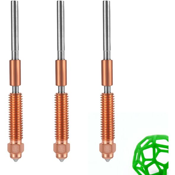 Μικρο Swiss žalvariu padengtas dilimui atsparus antgalis skirtas FlowTech Hotend 0.40mm