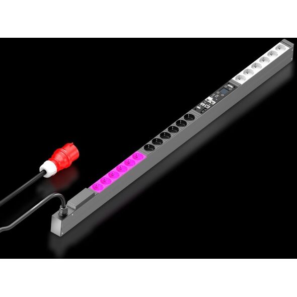 Rittal PDU Basic Stromverteilung switched 32A/1P CEE 12xC13+ 4xC19 rozdzielacz zasilania PDU 1 x gniazdo sieciowe