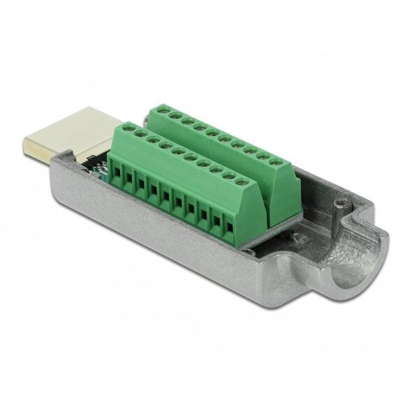 DeLOCK Adapter HDMI-A męski do Terminal Block w obudowie metalowej