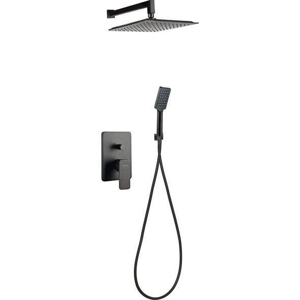 Σετ ντους εντοιχισμένο LOFT BLACK VALVEX ( CARRE ) // BV.2454570-MBK