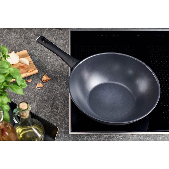 ZWILLING Madura Plus Ceramic Wok, 30 cm round aluminium Titanium-reinforced non-stick coating