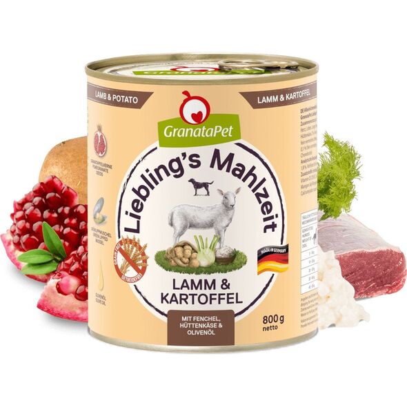 GranataPet Liebling´s Mahlzeit jagnięcina i ziemniaki mokra karma dla psa 800g