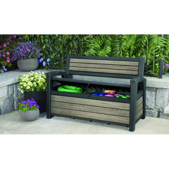 Uzglabasanas sols Deco Garden Bench 227L Ashwood pelnu peleks 7290112641977