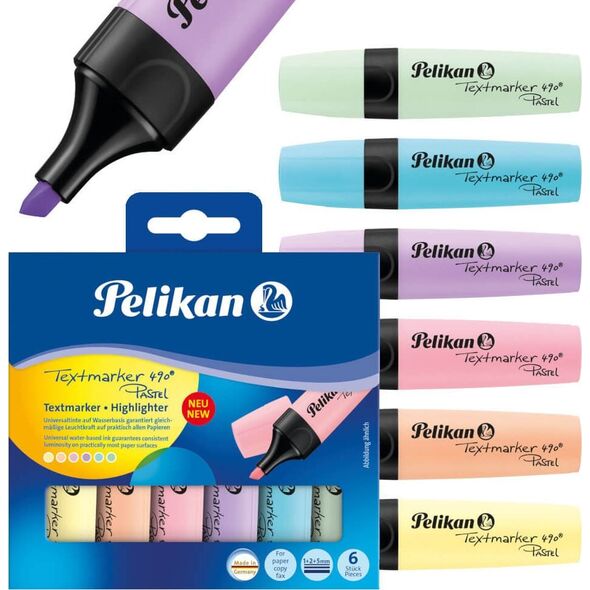 Pelikan Zakreślacz 490 Pastell etui, 6 kolorów
