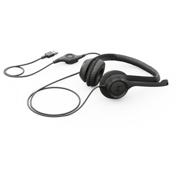 Logitech H390 USB Zestaw słuchawkowy Przewodowa Opaska na głowę Połączenia/muzyka USB Typu-A Czarny